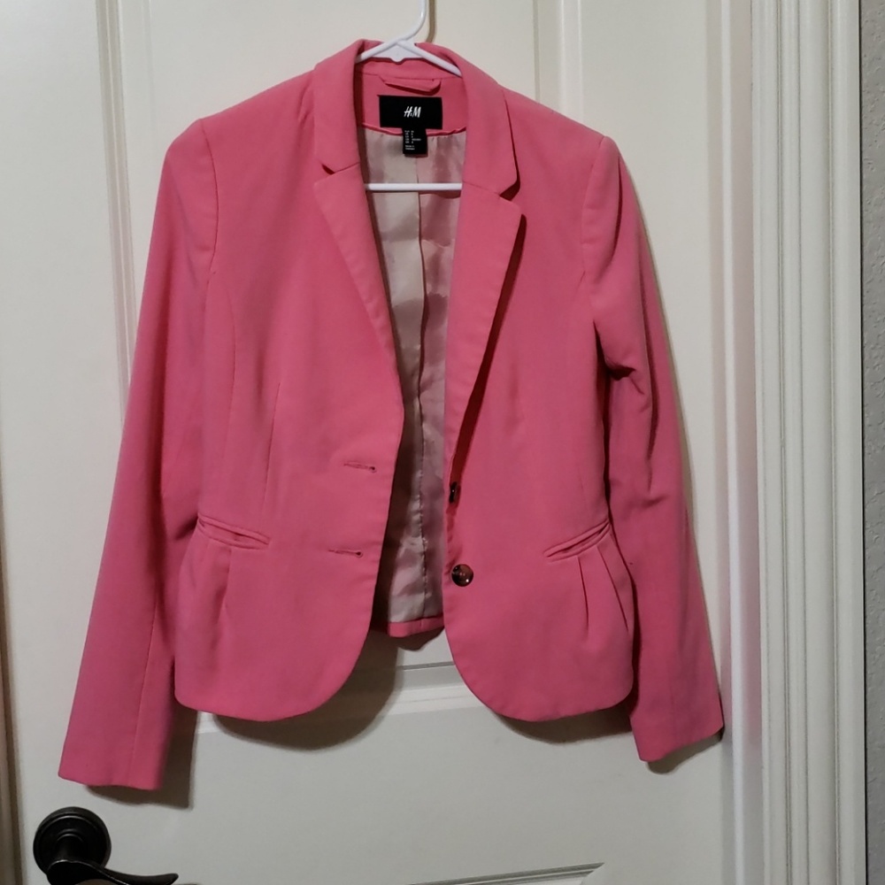 Pink h&m blazer